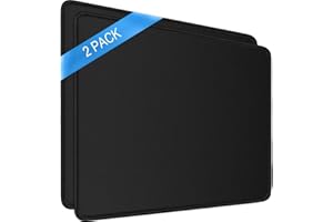 STRIFF Mousepad Mouse Mat 230X190X2mm Mouse Pad Gaming/Mouse pad for Laptop Non-Slip Rubber Base, Waterproof Surface, Premium-Textured, Compatible with Laser and Optical Mice(Black)(Pack of 2)
