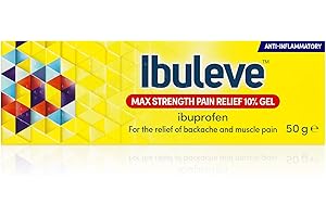 Ibuleve Max Strength Pain Relief 10% Ibuprofen Gel, Maximum Anti-Inflammatory Relief for Joint Pain, Sprains, Backache, Muscular Pains and Sports Injuries, 50 g