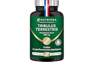 LABORATOIRES NUTRIMEA TRIBULUS TERRESTRIS - Extrait Titré en Saponines 10:1 - Source d'Energie pour Performances Sportives, Endurance & Croissance Musculaire - 600 mg - 120 Gélules Vegan - Nutrimea - Fabriqué en France