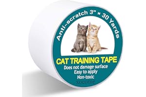 XOCOME Nastro di addestramento anti-graffio per gatti, 7,62 cm x 27,4 m, nastro adesivo trasparente autoadesivo