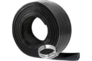 Eastrans 1-1/2'' x 100 FT Pool Backwash Hose with Hose Clamp,Extra Heavy Duty Discharge Hose,Drain Hose and Filter Pump Hose for Swimming Pool,Wall Thickness 1.2mm,Super wear-resistant,weather blast