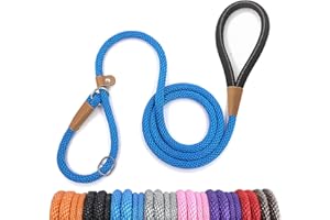 lynxking Recall Lead for Dogs, Dog Lead, Slip Lead, Pull Lead for Small, Medium, Large Dogs (Blue, Pull Stop-1.3 cm x 180 cm)