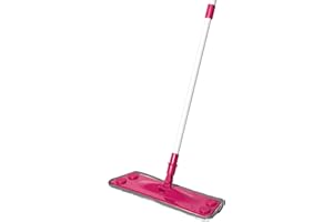 Kleeneze® KL079619EU7 Uniwersalny mop z plaska glowica z wysuwanym uchwytem | wymienna nakladka miekka/szorstka/z mikrofibry | idealny do twardych podlóg