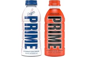 BLISSIFY PRIME Hydration Sports Drink by Logan Paul & KSI - Los Angeles (LA) Dodgers + Orange - 500ml Bottle
