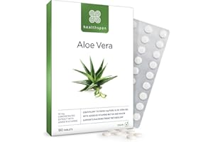 ‎HEALTHSPAN Healthspan Aloe Vera 10.000 mg | Reines Aloe Vera Gel | Unterstützt normalen Stoffwechsel & Immunsystem | Mit B-Vitaminen | Fördert Gesundheit & Wohlbefinden | Vegan | 180 Tabletten