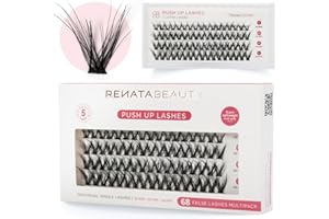 RB RENATA BEAUTY Renata Beauty Ciglia Push Up - Multipack di 68 pezzi, Lunghezze Diverse (10mm, 12mm, 14mm), Volume e Sollevamento Potenziati, Facili da Applicare, Riutilizzabili, Ideali per Stili Audaci e Sollevati