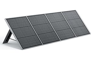 AFERIY Panneau Solaire Portable 200W 22V, Kit de Panneau Solaire Monocristallin Pliable, Panneau Solaire Adapté au Générateur Solaire, Étanchéité IP65, avec Support Autoportant, Boîte de Jonction