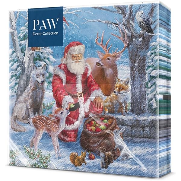 20 Serviettes De Noël Motif Casse-Noisettes – 33 X 33 Cm, Triple Épaisseur – Décoration Table, Artisanat Découpage