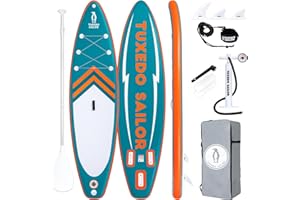 Tuxedo Sailor Tabla Paddle Surf Hinchable, Tabla Sup Hinchable con Accesorios, Padel Surf para Adultos y Jóvenes, Stand Up Paddle Board