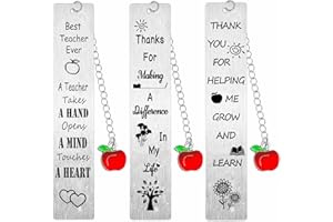 MADHAHEFU 3PCs Thank You Gifts for Teacher Gifts Teacher Bookmarks Teachers Appreciation Gifts Best Teacher Ever Gifts Teacher Birthday Gifts Retirement Gifts Graduation Gifts Teacher Bookmark Present Keepsake