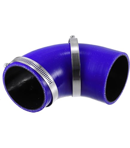 Tuyau Silicone Coudé 90° Pour Intercooler Voiture - 11mm ID, 150mm Long, Bleu, Résiste -60°C à 300°C