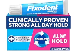 Fixodent Complete Original - Crema adesiva per protesi, 68 g, confezione da 3