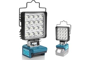 QUPERR Handheld Floodlight for Makita 18V Battery, 48W 5800LM Cordless LED Work Light,Contains USB & Type-C Fast Charge, Ideal for Outdoor Scenes Worplace Illuminatione(Without Battery)