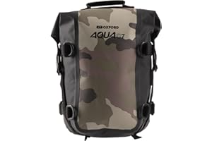 Oxford Aqua C7 Crash Bar Bag Adventure Bikes Motorcycle Luggage, Camouflage/Black. Waterproof