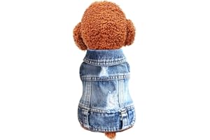 SUNDAYLIKELIFE Haustier Hund Denim Jacke Weste Hundekleidung Jeansjacke für Kleine Mittlere Hunde Katzen Haustier Mode Loch Jacke Pullover Nette Hundeweste Haustier Sommer T-Shirt Pullover (XXL, C)