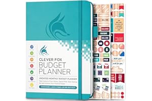 Clever Fox Budget Planner - Expense Tracker Notebook. Monthly Budgeting Journal, Finance Planner & Accounts Book to Take Control of Your Money. Undated - Start Anytime. A5 Size, Teal Hardcover