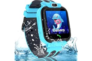 SMOOCE Smartwatch Teléfono para niños, Reloj Inteligente Resistente al Agua para niños con LBS Tracker SOS Chat de Voz y Juego de cámara Reloj Despertador para niños de 3 a 12 años Cumpleaños de niños