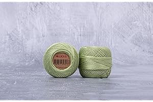 Luca-S Fil à broder en coton perlé de qualité supérieure, taille 8, 100 % coton égyptien, fil à broder, certifié Oeko Tex, 10 g par pelote, couleur 260