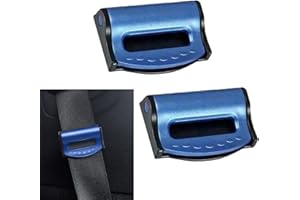 MEETTIKEY Regolatore Della Cintura Di Sicurezza Dell'Auto, Clip Della Cintura Di Sicurezza Dell'Auto, Clip Di Regolazione Della cinture di sicurezza, Antiscivolo, Regolabile ((Blu))