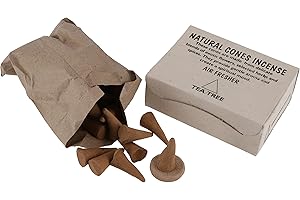 GURU SHOP Guru-Shop Natural Cones Incense, naturalne kadzidełka – Tea Tree e, kremowo-białe, kadzidełka z tybetu, Nepalu