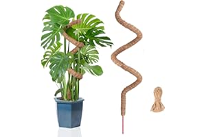 120cm Moosstab Monstera für Pflanzen, SproutMaven Biegsame Monstera Rankhilfe mit Zubehör für Kletterpflanzen, Handgefertigte Kokosstab Monstera Moss Pole für Indoor Pflanzen