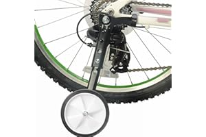 Kisbeibi Bicycle Training Wheels, Universal Kids Bicycle Balance Stabiliser Mounted Kit Bike Balance Stabiliser Assist, Heavy Duty Adjustable Bike Training Wheels for 16” to 24” Bicycles(Black)