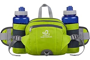 Waterfly Riñonera Running Deportiva Impermeable Multifuncional Bolso de Cintura con Portabotellas para Correr Senderismo Ciclismo para Hombre Mujer