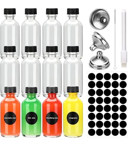 24 Botellas De Cristal 250 Ml Con Tapa Dorada - Para Licores, Aceites O Decoración