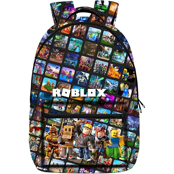 Roblox Rugzakken, Roblox Schoolrugzak voor Kinderen, Roblox Kinder Rugzak, Roblox Schooltas voor Kinderen, Robloxs Rugzak, Roblox Boekentas, voor School Kleine Kinderen, Kind Jongen Meisje, Zwart