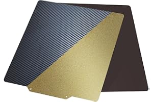 TIOPY Lámina de Acero para Muelles de Doble Cara PET & PEI 310X310 mm, Estera Flexible de Acero para Muelles para Artillería SW-X1/X2, Anet A8 Plus,Ender 3 Max CR10