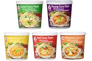 ‎COCK Cock Brand - Probierset Currypasten - 5er Pack (5 x 400g) - 5 Sorten, je 1 Dose