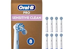 Oral-B Pro Sensitive Clean Recambios ORIGINALES para Cepillo de Dientes Eléctrico Oral B, Pack de 8 Cabezales, Filamentos Ultrasuaves Blanco (Tamaño Buzón)