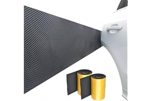 Queta Protection Murale Garage Auto Adhésifs, Mousse Protection Garage, Dernière Version Protecteur De Porte De Voiture, Noir, Polyuréthane (PU), 200 * 20 * 0,4cm (2Pcs)