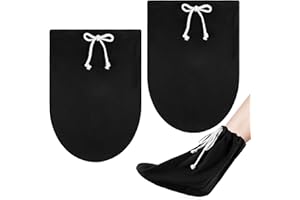 Leikedun 2 pezzo Copri Calzino per Gesso per Piede, Lavabile Copri Dita per Gesso con Cordoncino Regolabile, Gambe Gesso Protezione per Piedi e Dita In caso di Lesioni, Nero