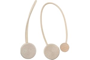 iwobi 2 Pezzi Fermatende Magnetico,Fibbia in Tieback per Fermatenda con Calamita Potente per Casa, Officio(Beige)