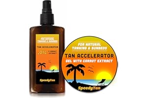 SPEEDYTAN Premium Tan Accelerator Gel + Oil - For Sunbed Use & Natural Tanning - Natural Tanning Accelerator With Carrot Tanning Oil - UK Based Brand