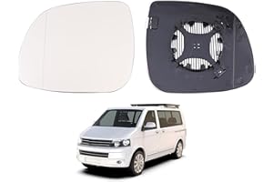 HEBSTW Spiegelglas Ersatz für VW For Transporter For Multivan T5 T6 2010 2011 2012 2013 2014 2015 2016 2017 2018 2019,Ersatz Spiegelglas Heizbar, Spiegelglas Außenspiegel Glas (Links)