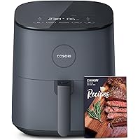 COSORI Air Fryer 4.7L, 9-in-1 Compact Air Fryers Oven, 30 Recipes Cookbook, Max 230℃ Setting, Digital Tempered Glass Display,