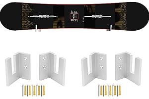YYST Snowboard Wall Mount Snowboard Wall Rack Hanger - No Board - Fit Snowboard, Longboard (2)