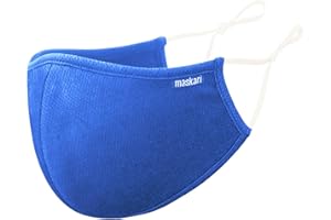 Maskari Reusable 3 Layer Face Mask | HeiQ Viroblock | Breathable & Sporty | Sizes for Men, Women, Teens & Kids | With & Without Adjustable Ear Loops