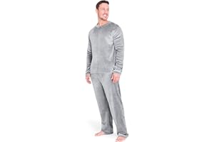 CityComfort Pijama Hombre Invierno, Pijama Forro Polar 2 Piezas de Manga Larga