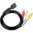Trenro PS2 PS3 AV Cable, AV to RCA Cord for PlayStation 2 3 /PS2/PSX/PS3 Slim (6FT)