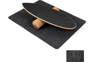 ‎COSTWAY COSTWAY Balance Board aus Holz, Balancebrett, Balance Trainer Trickboard für zuhause, inkl. Korkrolle, Balance-board aus 8 hochwertigen Holzschichten gepresst