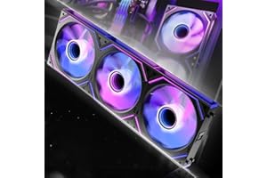 AsiaHorse DAWN - Lot de 3 ventilateurs ARGB Daisy Chain - Pour PC - 120 mm - RGB - 71 CFM/1850 tr/min - 2,6 MMH2O - 4 broches PWN et 5 V 3 broches ARGB - Pour Asus Aura ASRock GIGABYTE