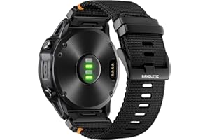 Bandletic Compatible with Garmin Fenix 8 51mm/7X 6X 5X Watch Straps - 26mm Quick Fit Rugged Nylon Band for 7X 6X Pro/5X Plus/3/3 HR/Instinct 2X Solar 3 50mm /Enduro/Quatix/Tactix