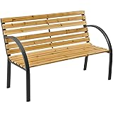 ArtLife Gartenbank Modena – 2-Sitzer Holzbank mit Armlehnen & Rückenlehne – wetterfeste Sitzbank 120x62x82 cm - Bank mit Seit