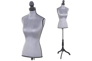 MENDLER Manichino sartoriale busto donna T220 velluto con treppiede grigio