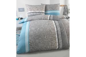 DreamHome 4 teilige Bettwäsche Mikrofaser AllSeason Bettbezug für Bettdecke, Steppdecken 135x200 und Kissen 80x80 Große Auswahl an Farben, Kissenbezug, Design - Motiv:Design 22