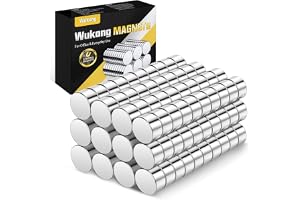 Wukong 120 stycken magneter, 5 x 3 mm, neodymmagneter, extra starka minimagneter, små runda magneter för kylskåp, magnettavla, whiteboard, glasbräda