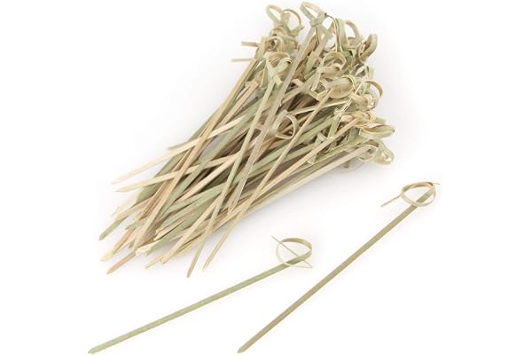 FACKELMANN grillspets med knutar 10 cm 50 stycken bambu, beige, 10 x 0,1 x 0,1 cm, enheter